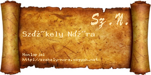 Székely Nóra névjegykártya